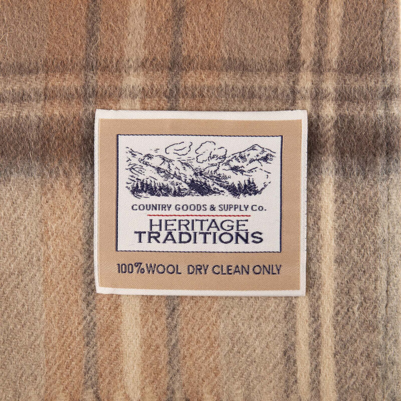Heritage Traditions Brushed Wool Mini Serape, Natural Stewart Colour